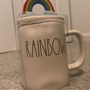 Rae Dunn mug with topper